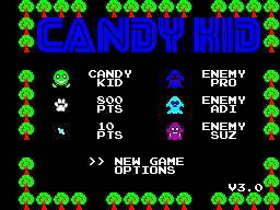 Candy Kid (Homebrew) — Title screen